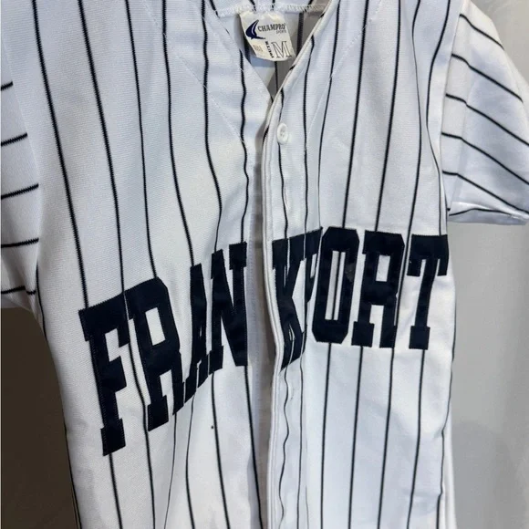 Frankfort Kids' Striped Jersey - White and Navy - Picture 2 of 4